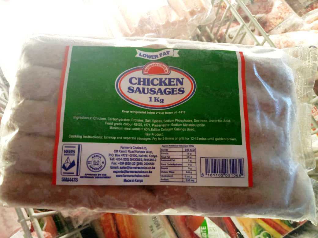 Farmers choice chicken sausage 1kg