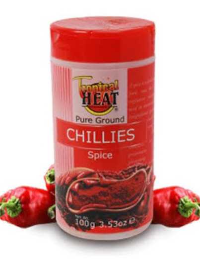 Tropical heat pure ground chillies spice 100g